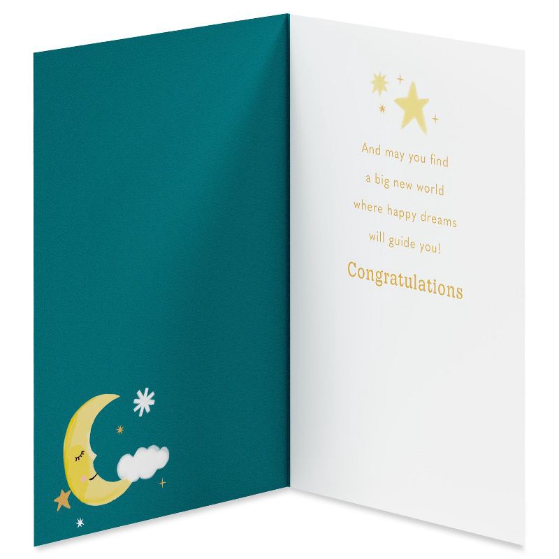 slide 2 of 4, American Greetings New Baby Congratulations Card Happy Dreams Moon and Stars Mobile Includes Envelope, 1 ct