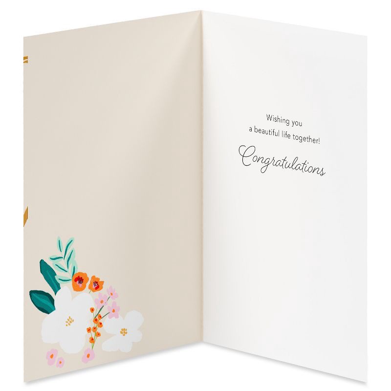 slide 2 of 4, American Greetings Wedding Card for Couple So Happy You Found Each Other Floral Heart Includes Envelope, 1 ct