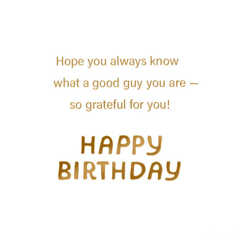 slide 3 of 4, American Greetings Birthday Card for Him Happy You Day Gold and Blue Sparkles and Candles Includes Envelope, 1 ct