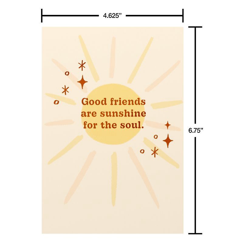 slide 4 of 4, American Greetings Thinking of You Friendship Card Sunshine for the Soul Sunbeams Includes Envelope, 1 ct
