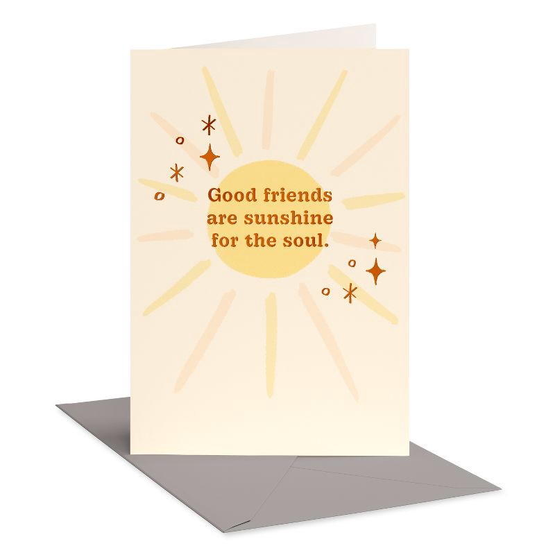 slide 1 of 4, American Greetings Thinking of You Friendship Card Sunshine for the Soul Sunbeams Includes Envelope, 1 ct