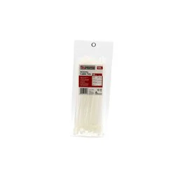 TruHome 100ct Mr. Brands White Cable Tie 10''