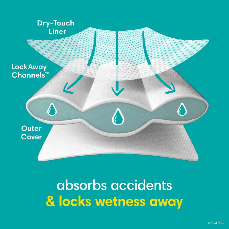 slide 8 of 15, Pampers Easy Ups Super Bluey Disposable Training Pants - 6T-7T - 40ct, 40 ct