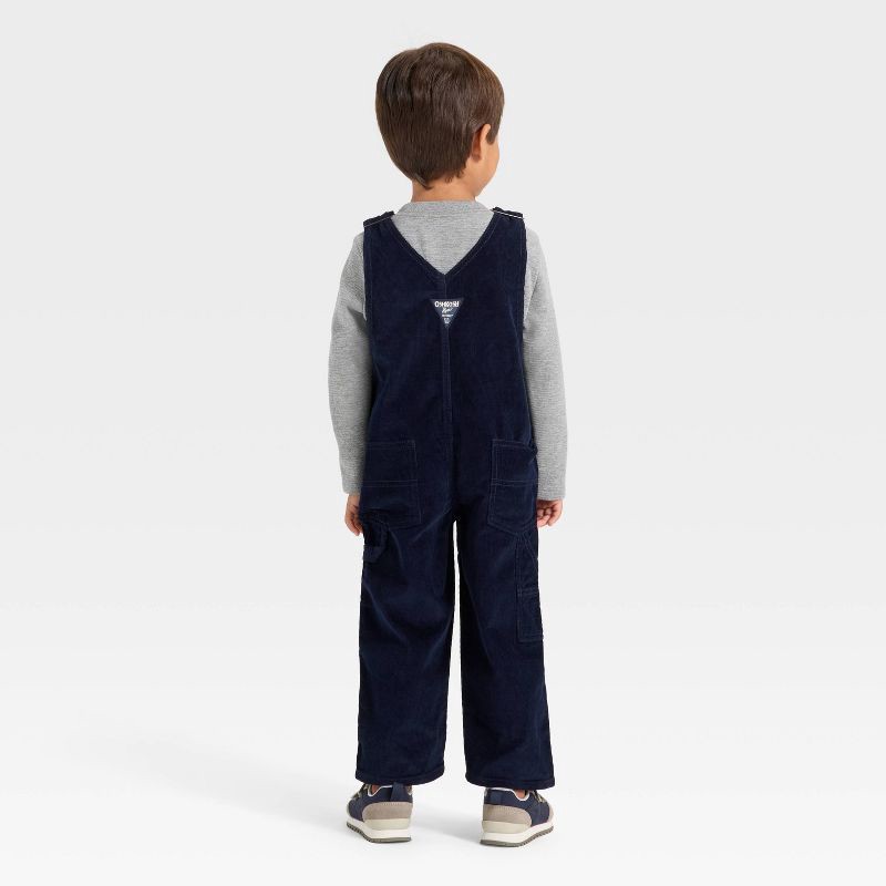 slide 2 of 4, OshKosh B'gosh Toddler Boys' Corduroy Overalls - Navy Blue 18M, 1 ct