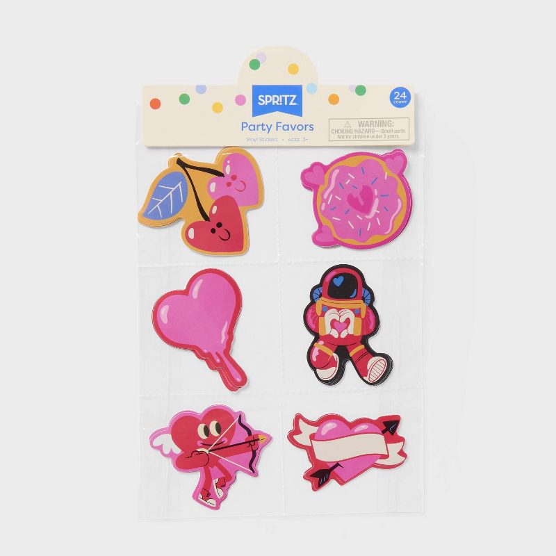slide 3 of 3, Valentine's Day Giveaways Vinyl Stickers - Spritz™, 1 ct
