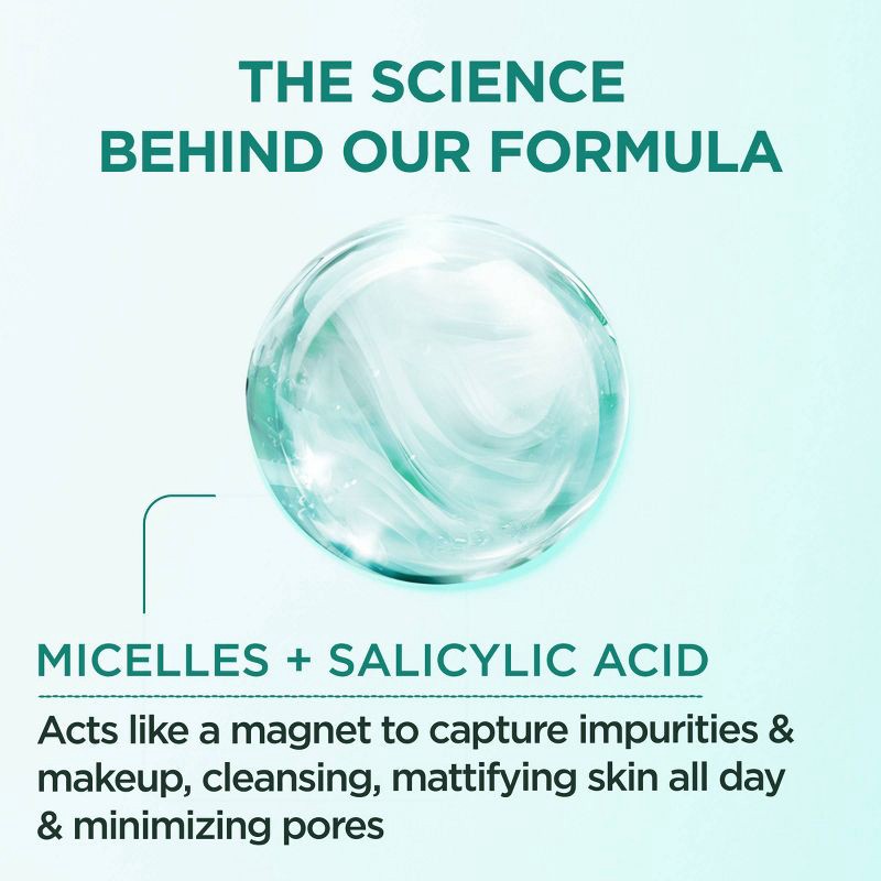 slide 3 of 8, Garnier Micellar Cleansing Water with Salicylic Acid - 23.7 fl oz, 23.7 fl oz