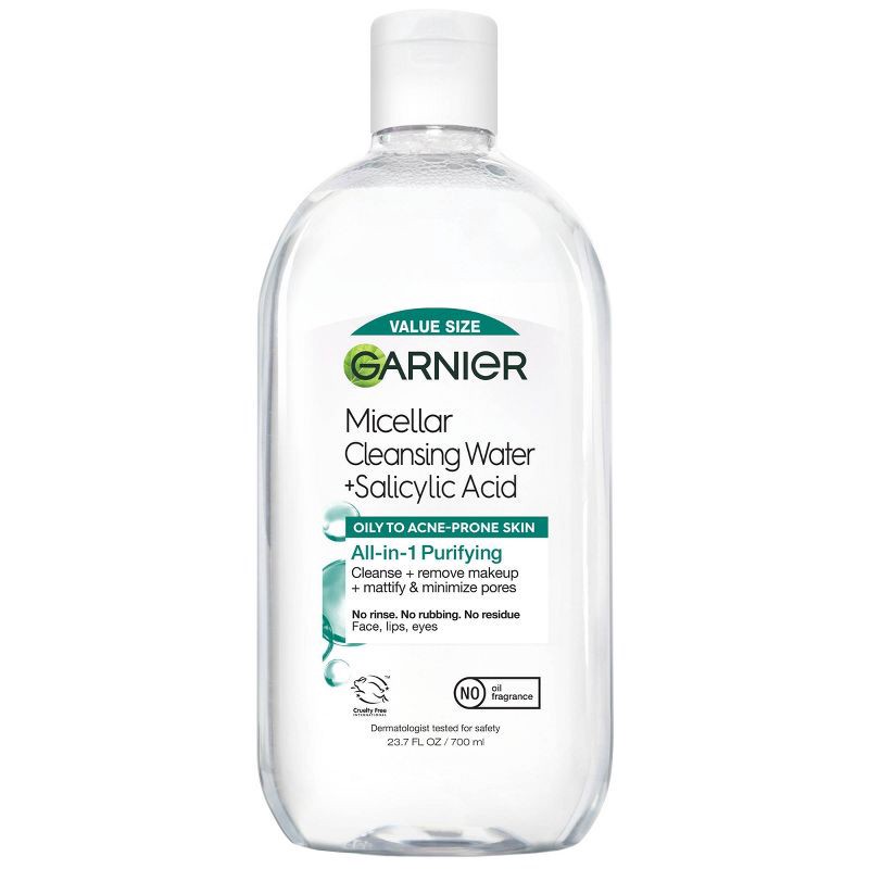slide 1 of 8, Garnier Micellar Cleansing Water with Salicylic Acid - 23.7 fl oz, 23.7 fl oz