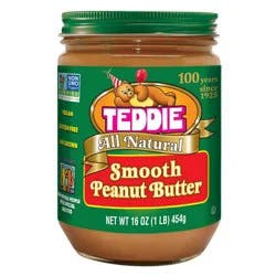 Teddie All Natural Gluten Free Smooth Peanut Butter - 16oz