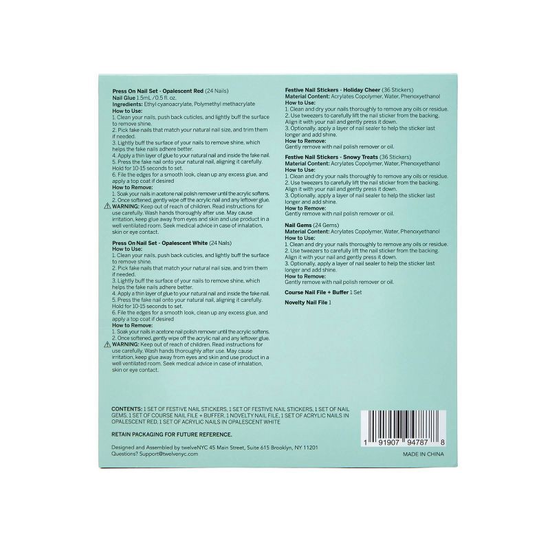 slide 3 of 4, Advent 4 Fake Nails Gift Set - 7pc, 7 ct