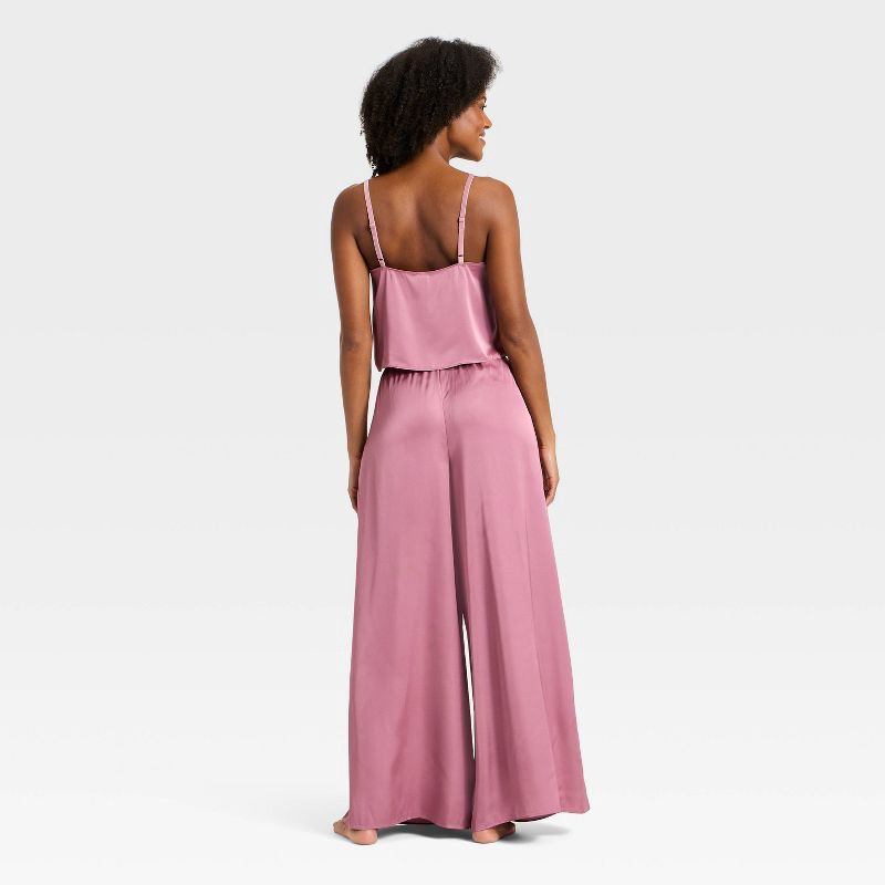 slide 2 of 3, Women's Luxury Collection Satin Tank Top and Pants Pajama Set - Auden™ Pink S, 1 ct