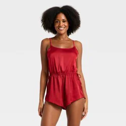 Women's Luxury Collection Satin Romper - Auden™ Red XL