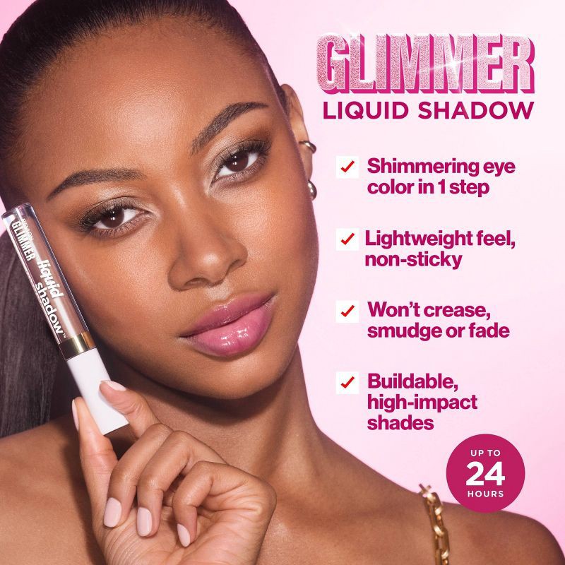 slide 4 of 11, Revlon Glimmer Liquid Shadow - Shimmer Eyeshadow - 201 On Cloud Shine - 0.10 fl oz, 0.1 fl oz