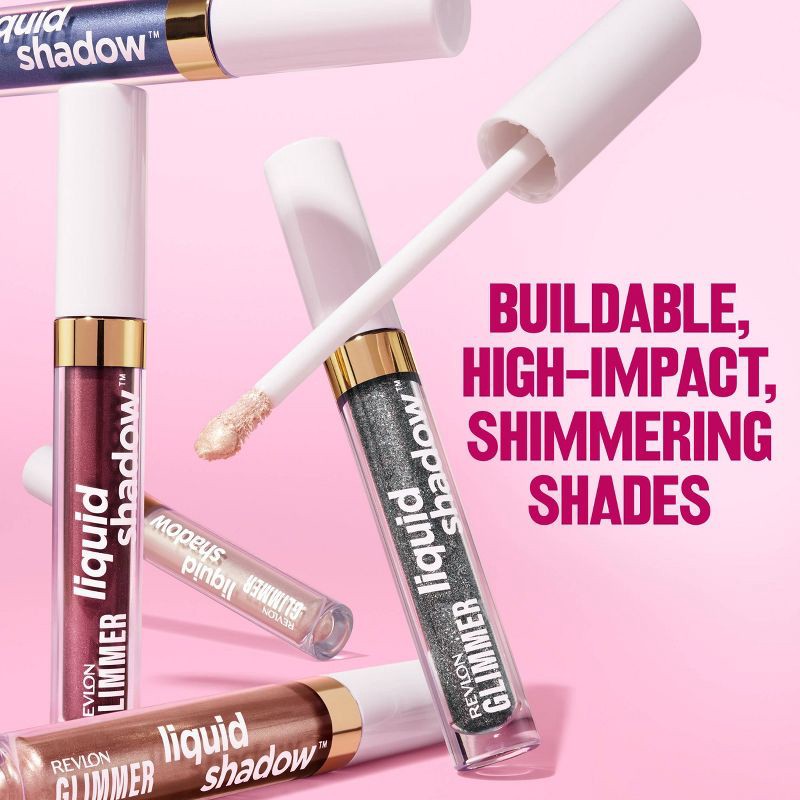 slide 9 of 11, Revlon Glimmer Liquid Shadow - Shimmer Eyeshadow - 201 On Cloud Shine - 0.10 fl oz, 0.1 fl oz