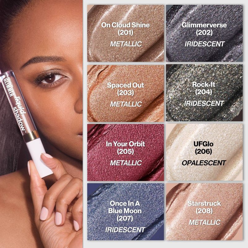 slide 10 of 11, Revlon Glimmer Liquid Shadow - Shimmer Eyeshadow - 201 On Cloud Shine - 0.10 fl oz, 0.1 fl oz