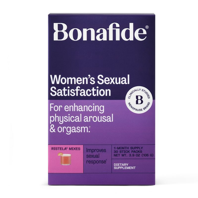 slide 1 of 10, Bonafide Women's Sexual Satisfaction - Ristela - Improve Arousal & Orgasm - 1 Month Supply, 1 ct