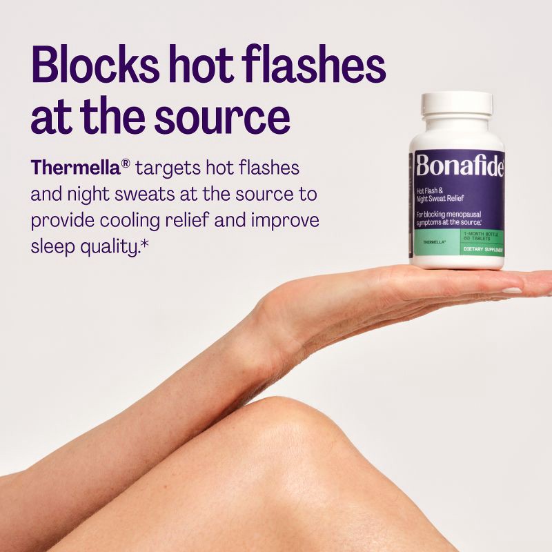 slide 3 of 10, Bonafide Hot Flash and Night Sweats Relief Tablets - 1 Month Supply - 60ct, 60 ct