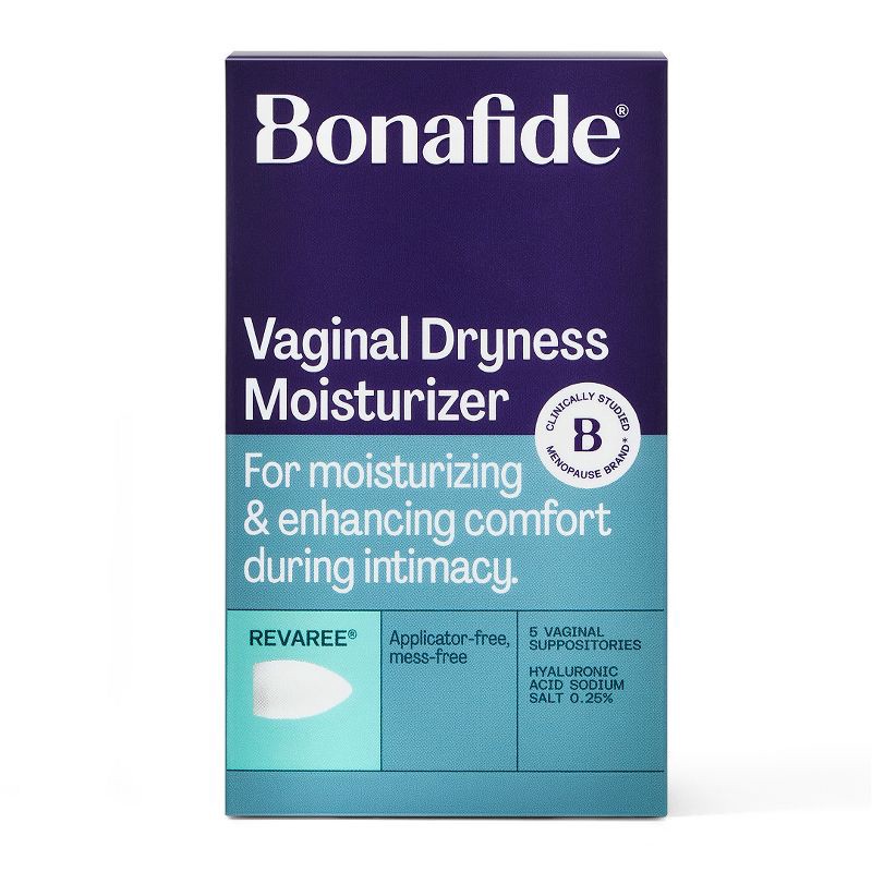 slide 1 of 10, Bonafide Vaginal Moisturizer with Hyaluronic Acid - Revaree - Relieves Dryness for Enhanced Intimacy Vaginal Suppositories - 5ct, 5 ct