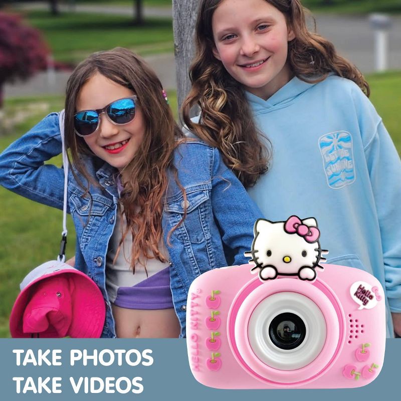 slide 5 of 6, Hello Kitty Kids' Digital Camera: Electronic Viewfinder, USB-C Connection, 2" Screen, 48 MP, 1 ct