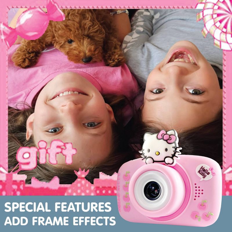 slide 6 of 6, Hello Kitty Kids' Digital Camera: Electronic Viewfinder, USB-C Connection, 2" Screen, 48 MP, 1 ct