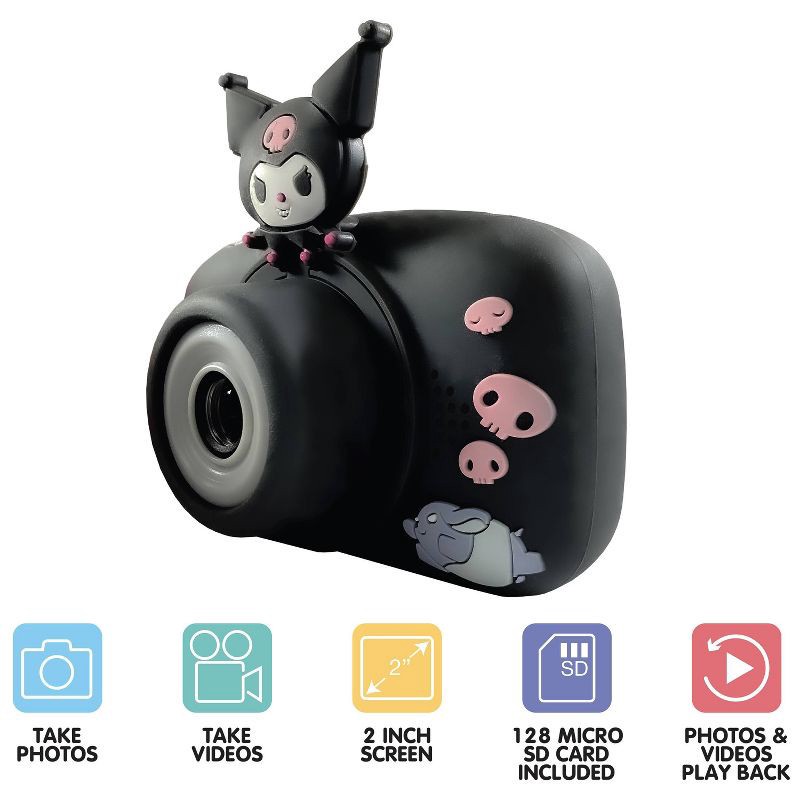 slide 2 of 6, Hello Kitty Kuromi Kids' Digital Camera: 48MP, USB-C, 2" Screen, Point-And-Shoot, 1 ct