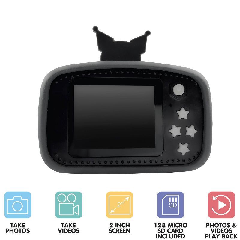 slide 3 of 6, Hello Kitty Kuromi Kids' Digital Camera: 48MP, USB-C, 2" Screen, Point-And-Shoot, 1 ct