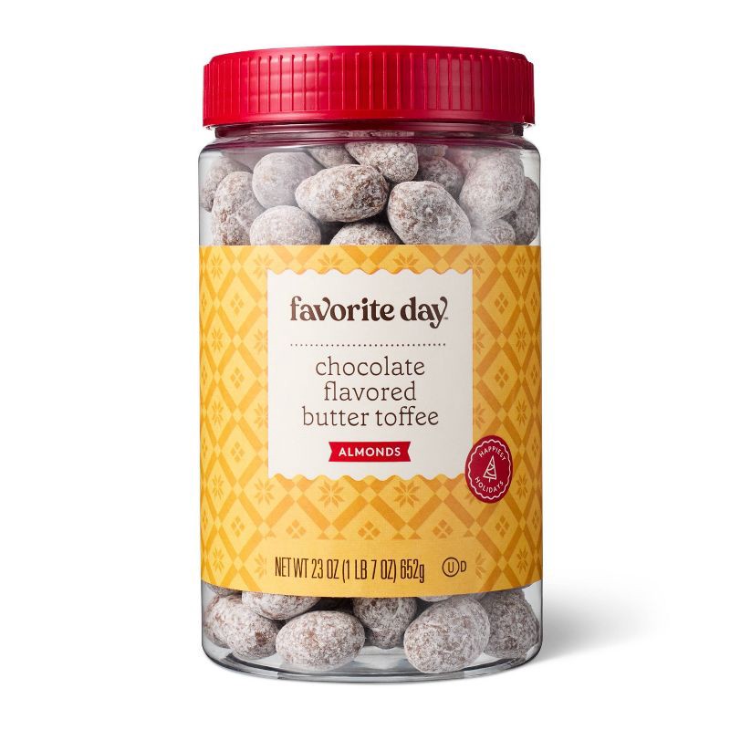 slide 1 of 3, Christmas Fudge Butter Toffee Almonds - 23oz - Favorite Day™, 23 oz