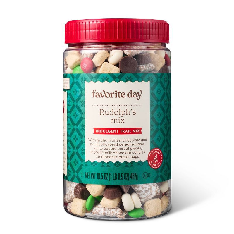 slide 1 of 4, Christmas Rudolph's Snack Mix - 16.5oz - Favorite Day™, 16.5 oz