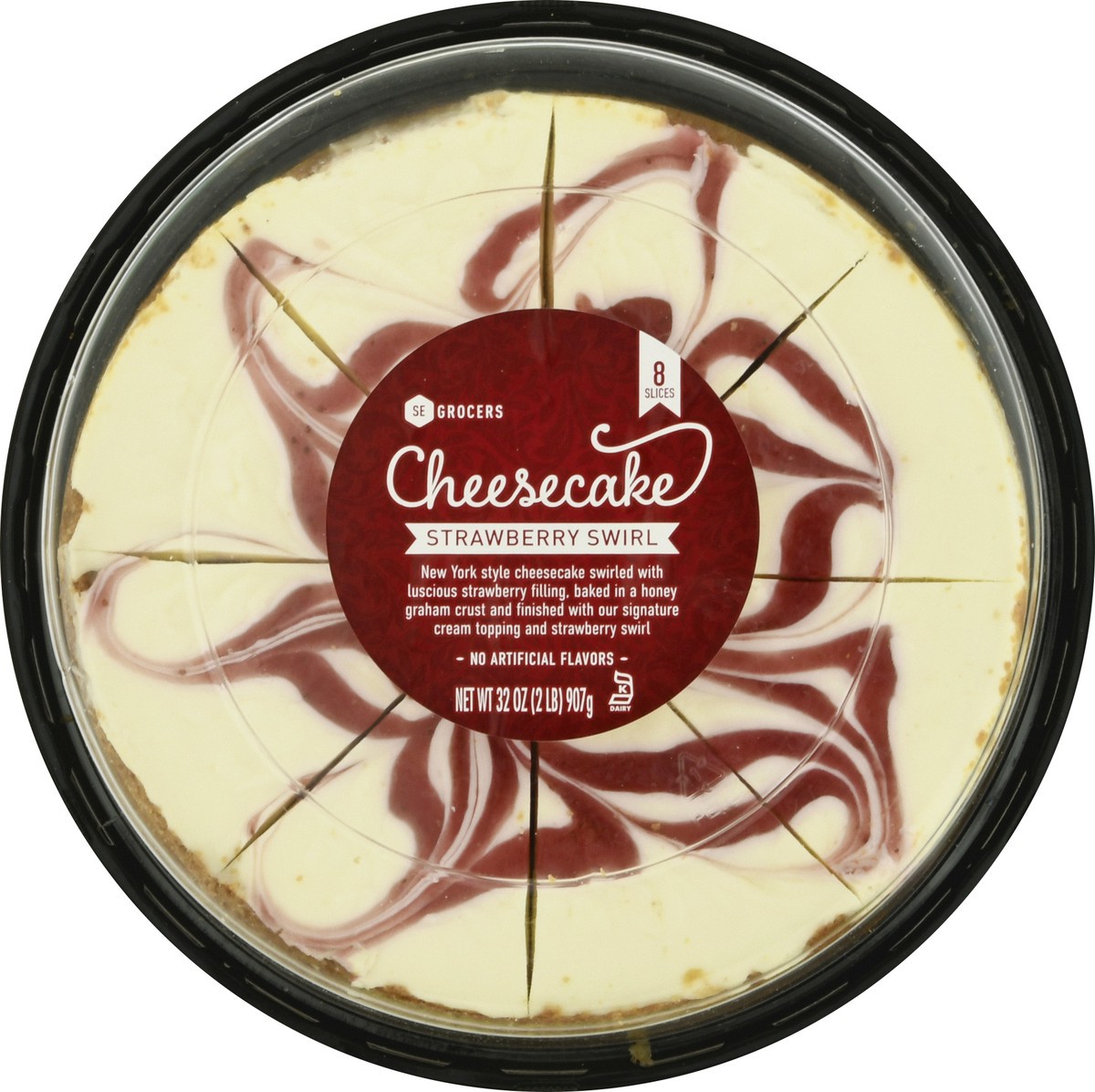 slide 1 of 9, Seg 32Oz Strawberry Swirl Cheesecake, 1 ct
