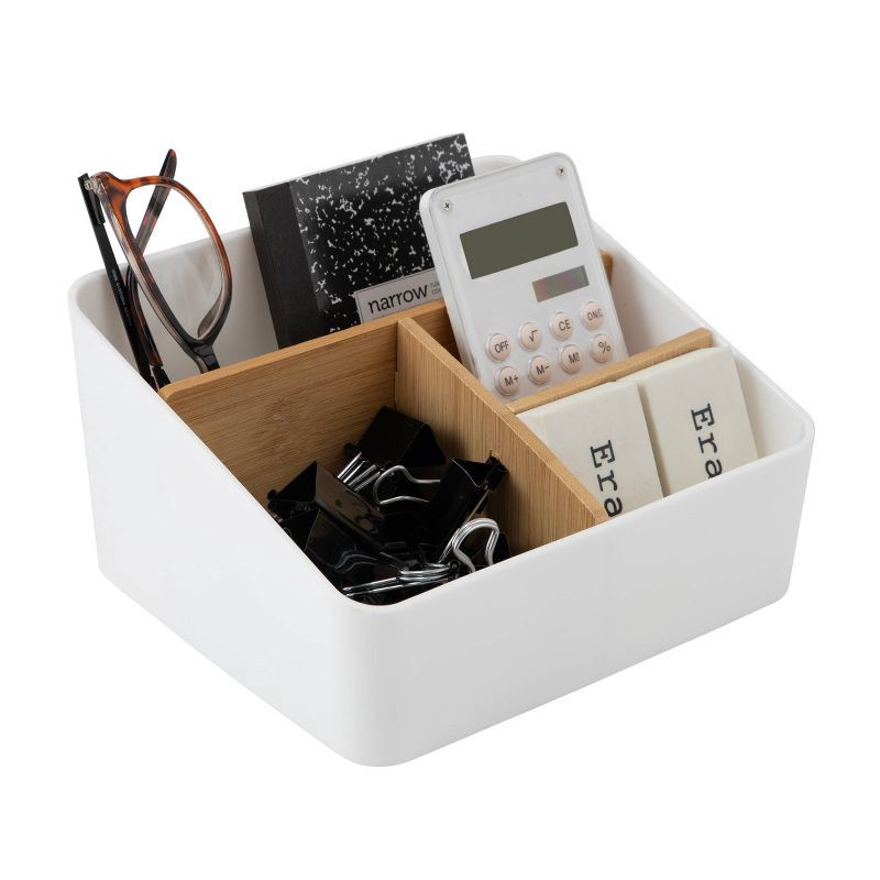 slide 5 of 8, Thinkspace 4 Compartment Storage White, 1 ct