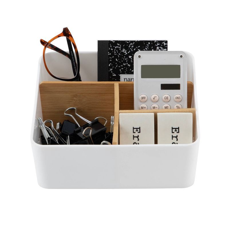 slide 6 of 8, Thinkspace 4 Compartment Storage White, 1 ct