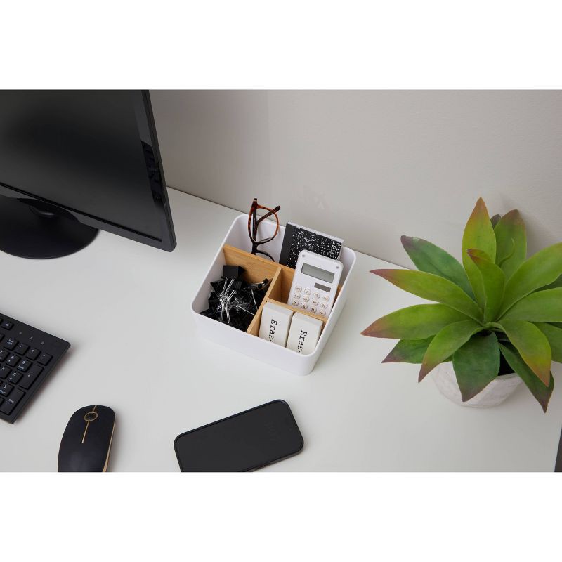 slide 7 of 8, Thinkspace 4 Compartment Storage White, 1 ct