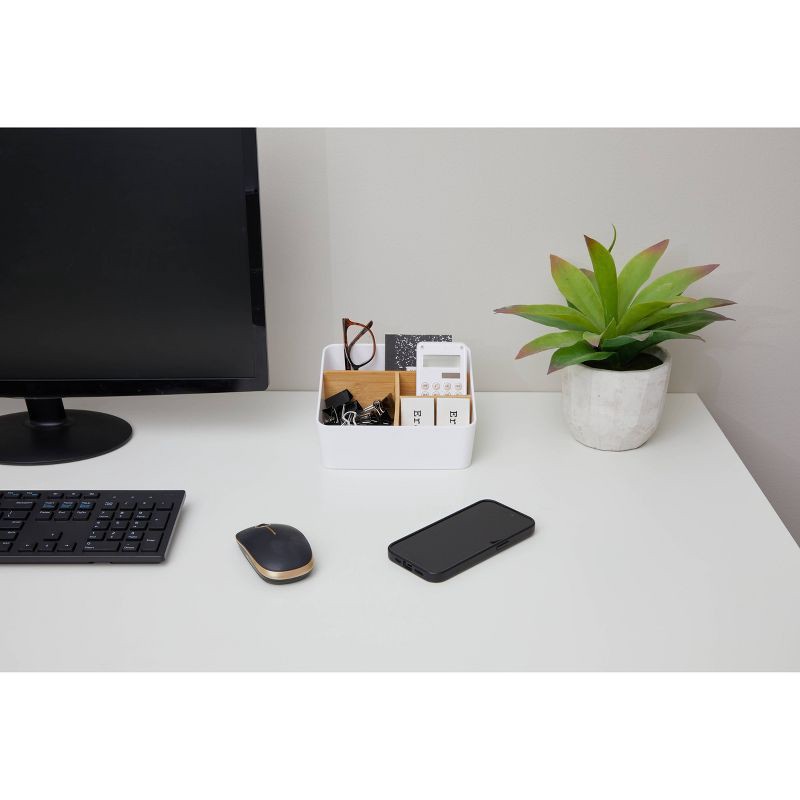 slide 8 of 8, Thinkspace 4 Compartment Storage White, 1 ct