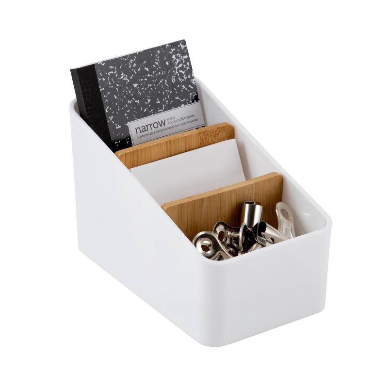 slide 5 of 8, Thinkspace 3 Compartment Storage White, 1 ct