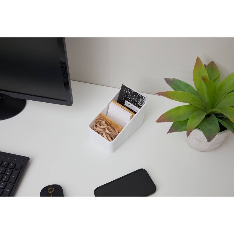 slide 7 of 8, Thinkspace 3 Compartment Storage White, 1 ct