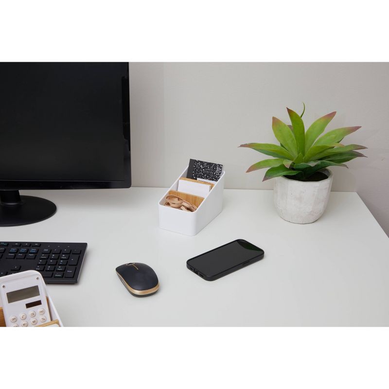 slide 8 of 8, Thinkspace 3 Compartment Storage White, 1 ct