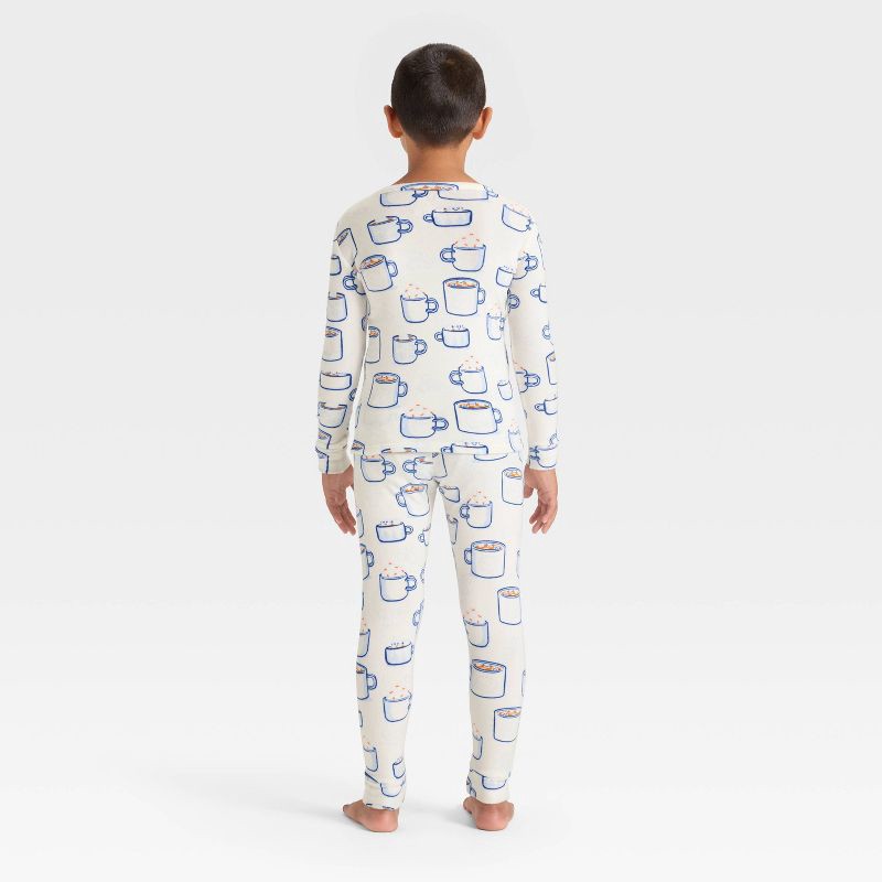 slide 2 of 4, Kids' 2pc Hot Cocoa Holiday Snuggly Soft Pajama Set - Cat & Jack™ Cream 6, 2 ct