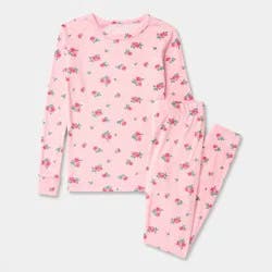 Kids' Long Sleeve Snuggly Soft Pajama Set - Cat & Jack™ Pink 12