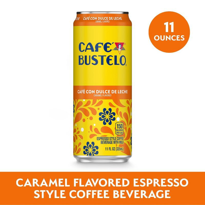 slide 2 of 6, Cafe Bustelo Cafe Con Dulce De Leche Espresso Style Beverage with Milk - 11 fl oz, 11 fl oz