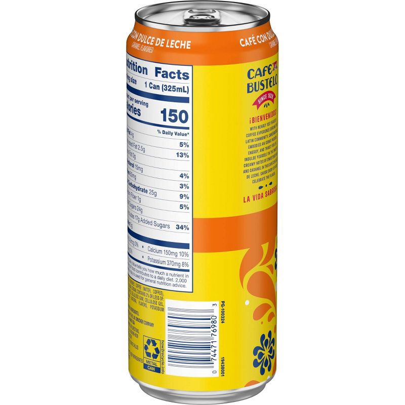 slide 4 of 6, Cafe Bustelo Cafe Con Dulce De Leche Espresso Style Beverage with Milk - 11 fl oz, 11 fl oz