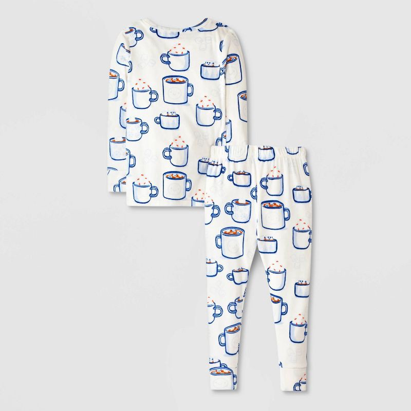 slide 2 of 4, Toddler Boys' 2pc Hot Cocoa Snuggly Soft Pajama Set - Cat & Jack™ Ivory 18M, 2 ct