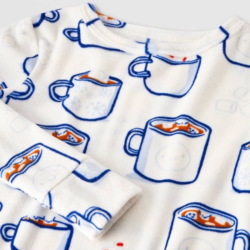 slide 3 of 4, Toddler Boys' 2pc Hot Cocoa Snuggly Soft Pajama Set - Cat & Jack™ Ivory 2T, 2 ct