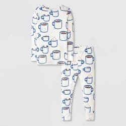 Toddler Boys' 2pc Hot Cocoa Snuggly Soft Pajama Set - Cat & Jack™ Ivory 4T