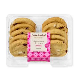 Valentine's Day Strawberries and Cream Cookies - 12.5oz - Favorite Day™
