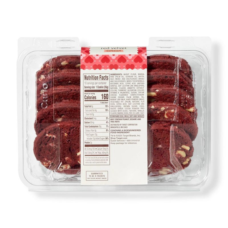 slide 2 of 3, Valentine's Day Red Velvet Cream Cheese Cookies - 12.5oz - Favorite Day™, 12.5 oz