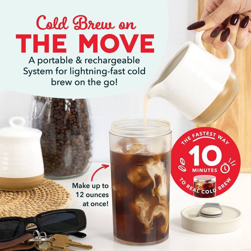 slide 2 of 7, Dash Brew2Go Portable Cold Brew System Cream, 1 ct