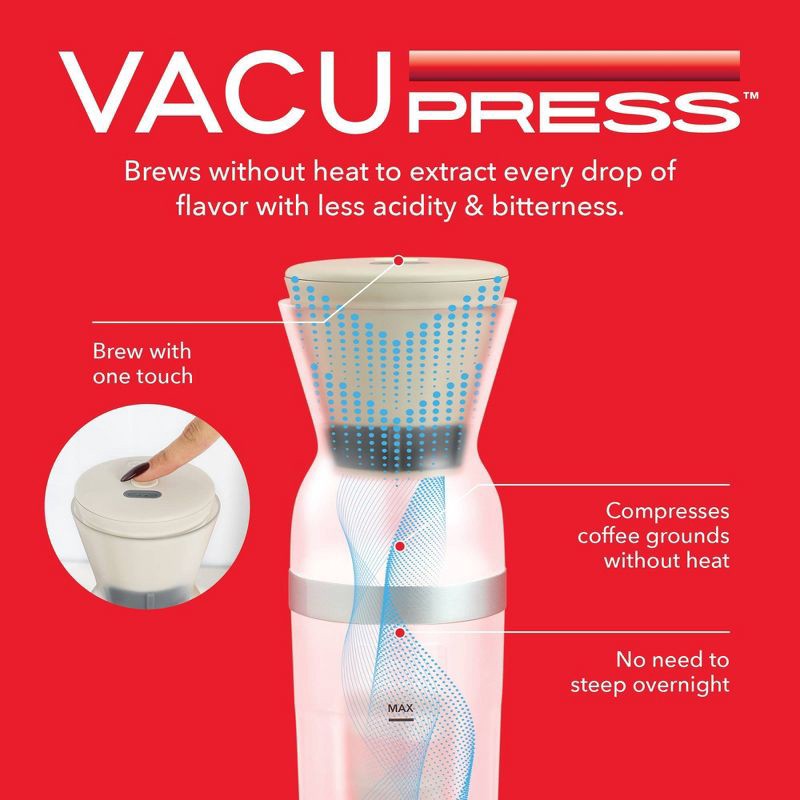 slide 4 of 7, Dash Brew2Go Portable Cold Brew System Cream, 1 ct