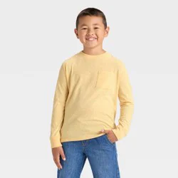 Boys' Long Sleeve T-Shirt - Cat & Jack™ Gold S