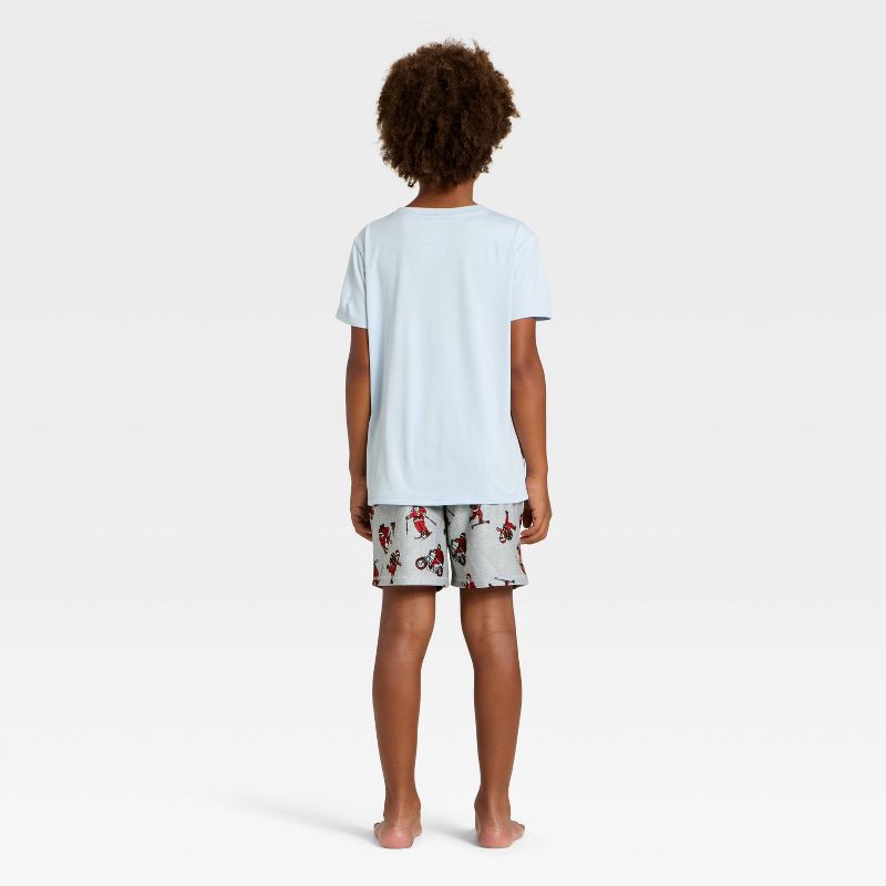 slide 2 of 4, Boys' 2pc Short Sleeve Christmas Pajama Set - Cat & Jack™ Blue M, 2 ct
