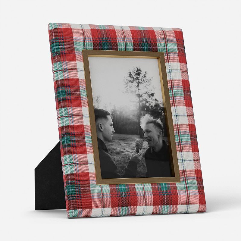 slide 3 of 4, 5"x7" Plaid Picture Frame - Threshold™, 1 ct