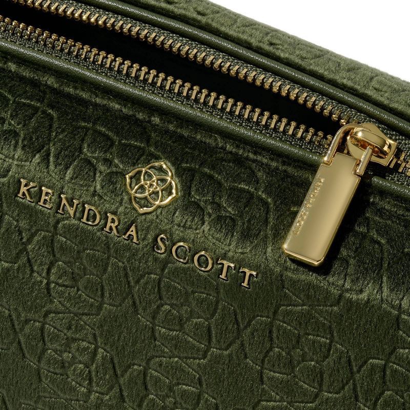 slide 2 of 2, Kendra Scott Large Filigree Cosmetic Case - Green, 1 ct